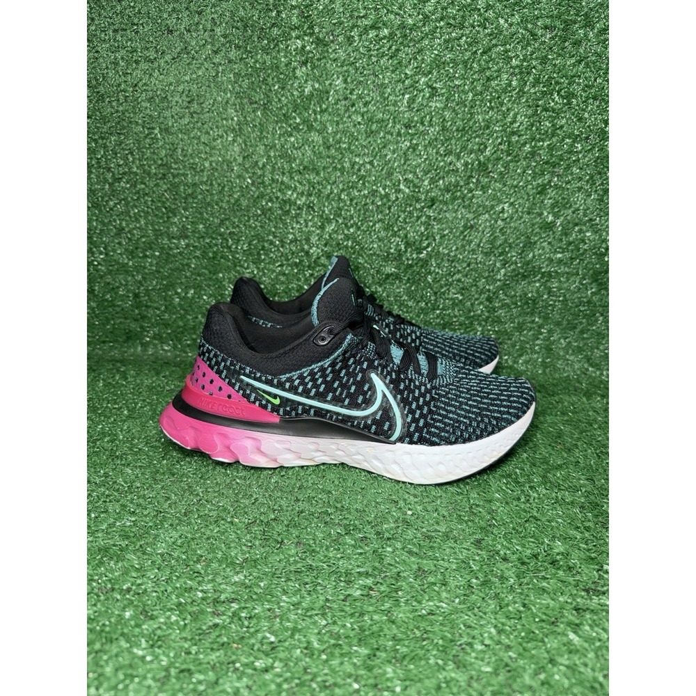Nike React Infinity Run Flyknit 3 Women Size 8 Black Blue Pink Running Shoes